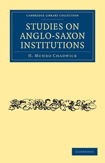 Front cover_Studies on Anglo-Saxon Institutions