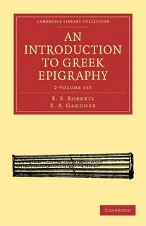 Front cover_An Introduction to Greek Epigraphy 2 Volume Paperback Set