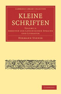 Front cover_Kleine Schriften