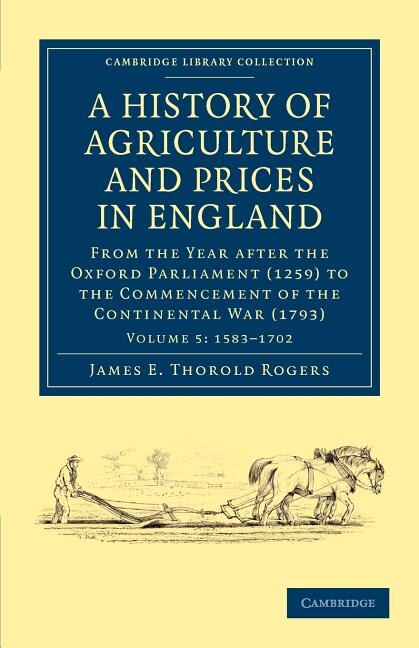 Front cover_A History of Agriculture and Prices in England