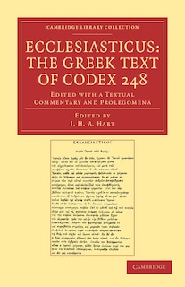 Couverture_Ecclesiasticus: The Greek text of Codex 248