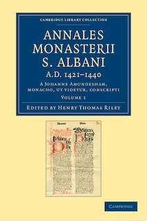 Front cover_Annales monasterii S. Albani AD 1421–1440