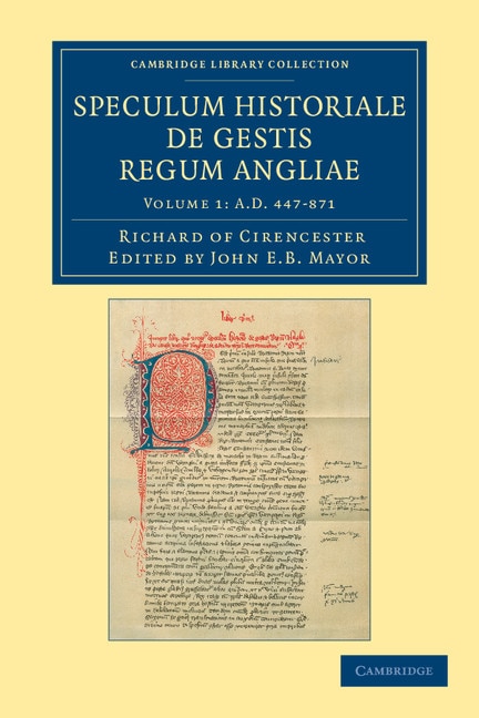 Front cover_Ricardi de Cirencestria speculum historiale de gestis regum Angliae