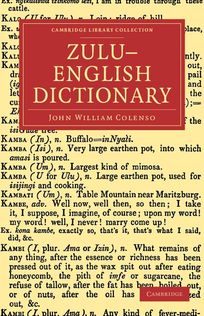 Front cover_Zulu–English Dictionary