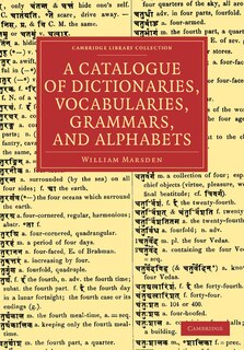 Couverture_A Catalogue of Dictionaries, Vocabularies, Grammars, and Alphabets