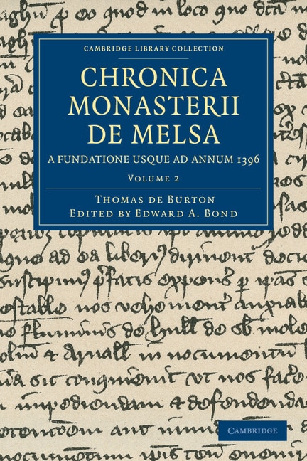 Couverture_Chronica Monasterii de Melsa, a Fundatione Usque ad Annum 1396