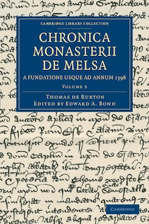 Front cover_Chronica Monasterii de Melsa, a Fundatione usque ad Annum 1396