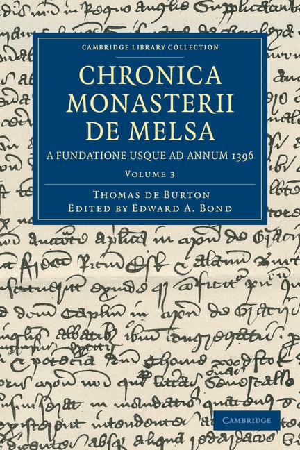 Front cover_Chronica Monasterii de Melsa, a Fundatione usque ad Annum 1396