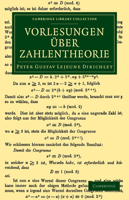 Front cover_Vorlesungen uber Zahlentheorie
