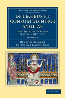 Front cover_De Legibus et Consuetudinibus Angliae