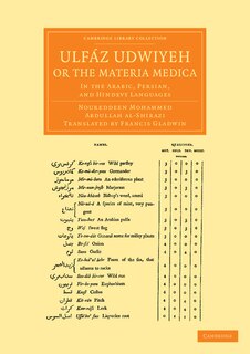 Couverture_Ulfáz Udwiyeh, Or The Materia Medica