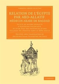 Couverture_Relation de l'Égypte par Abd-Allatif, médecin arabe de Bagdad