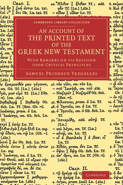 Couverture_An Account of the Printed Text of the Greek New Testament