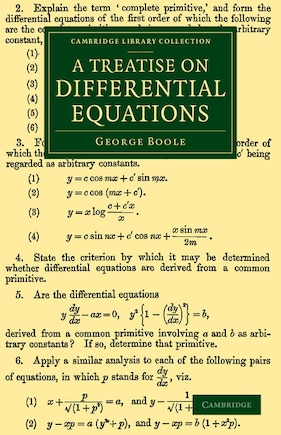 A Treatise On Differential Equations