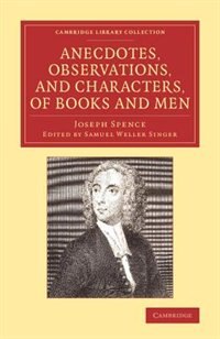 Front cover_Anecdotes, Observations, And Characters, Of Books And Men