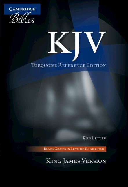 Front cover_Kjv Turquoise Reference Bible, Black Goatskin Leather, Red-letter Text, Kj676:xrl