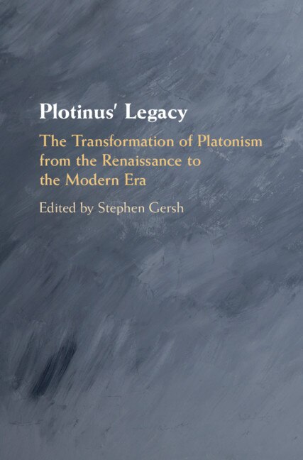 Front cover_Plotinus' Legacy