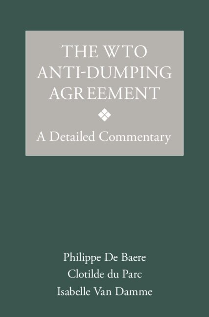 Front cover_The Wto Anti-dumping Agreement