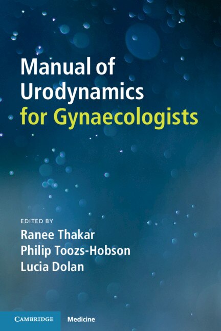 Couverture_Manual Of Urodynamics For Gynaecologists