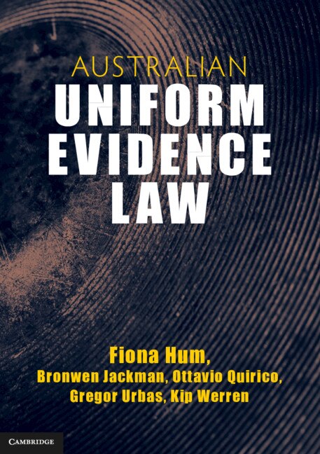 Front cover_Australian Uniform Evidence Law