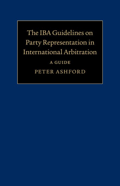 Couverture_The Iba Guidelines On Party Representation In International Arbitration