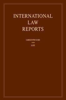 Front cover_International Law Reports: Volume 179