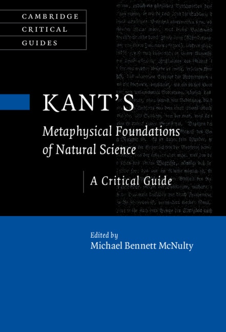 Front cover_Kant's Metaphysical Foundations Of Natural Science