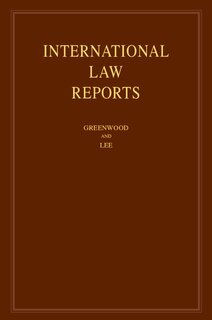 Front cover_International Law Reports: Volume 189