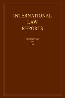 Front cover_International Law Reports: Volume 184