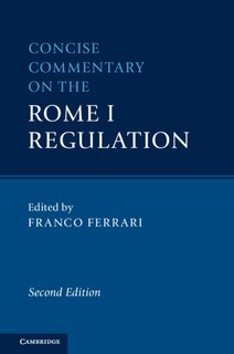 Front cover_Concise Commentary On The Rome I Regulation