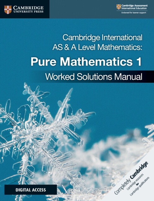 Couverture_Cambridge International As & A Level Mathematics Pure Mathematics 1 Worked Solutions Manual With Digital Access