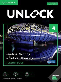 Front cover_Unlock Level 4 Reading, Writing, & Critical Thinking Student's Book, Mob App And Online Workbook W/ Downloadable Video