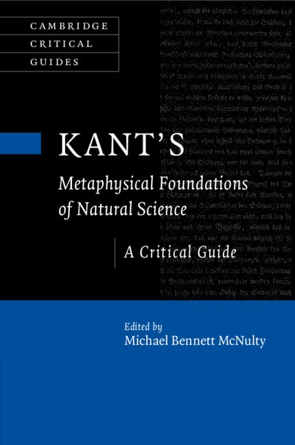 Couverture_Kant's Metaphysical Foundations of Natural Science