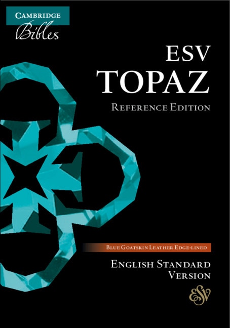 Esv Topaz Reference Edition, Dark Blue Goatskin Leather, Es676:xrl