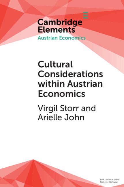 Front cover_Cultural Considerations Within Austrian Economics