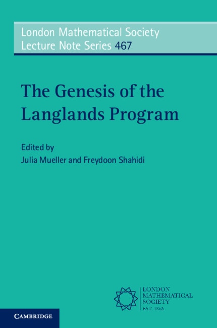 Front cover_The Genesis Of The Langlands Program