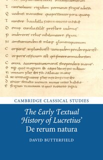 Front cover_The Early Textual History Of Lucretius' De Rerum Natura