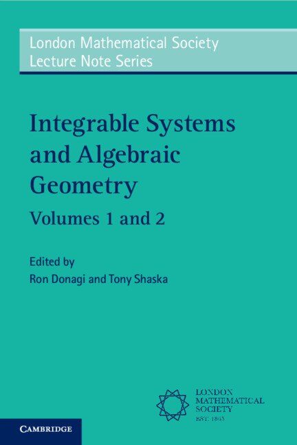 Couverture_Integrable Systems And Algebraic Geometry 2 Volume Paperback Set