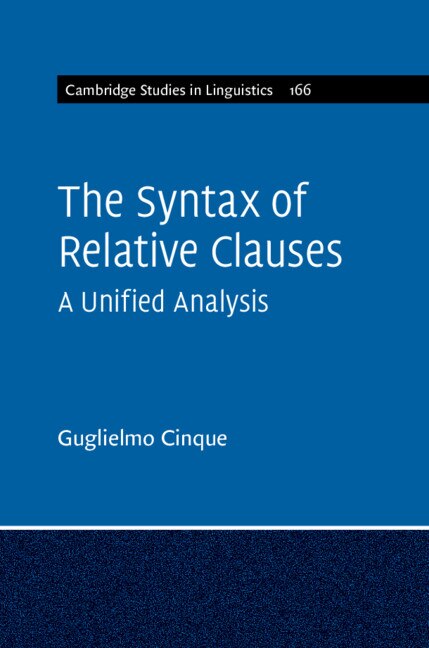 Front cover_The Syntax Of Relative Clauses
