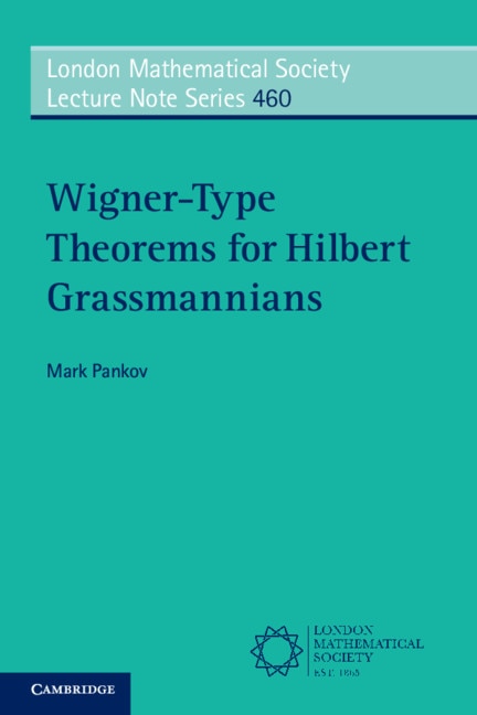 Front cover_Wigner-type Theorems For Hilbert Grassmannians