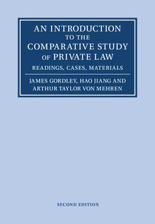 Front cover_An Introduction To The Comparative Study Of Private Law