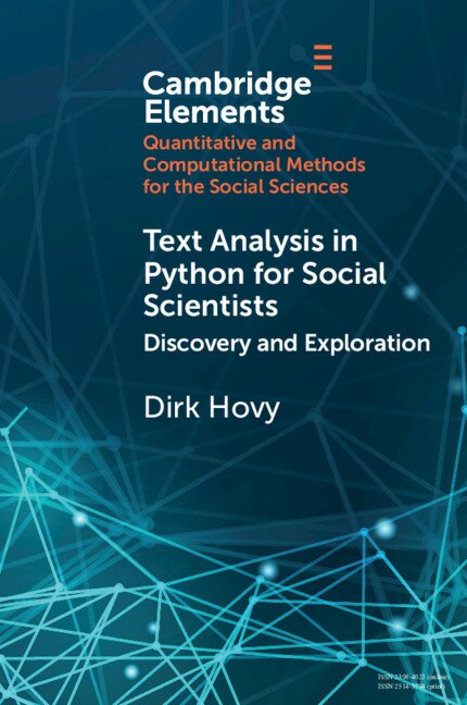 Couverture_Text Analysis In Python For Social Scientists