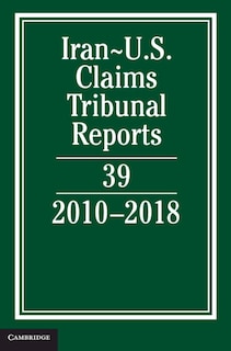 Front cover_Iran-US Claims Tribunal Reports: Volume 39