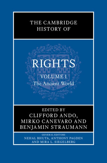 Couverture_The Cambridge History of Rights: Volume 1, The Ancient World