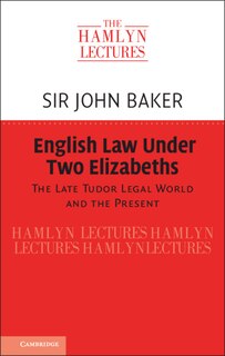 Front cover_English Law Under Two Elizabeths