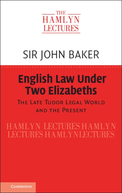 Front cover_English Law Under Two Elizabeths