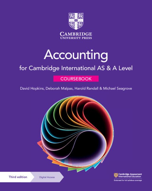 Front cover_Cambridge International As & A Level Accounting Coursebook With Digital Access (2 Years)