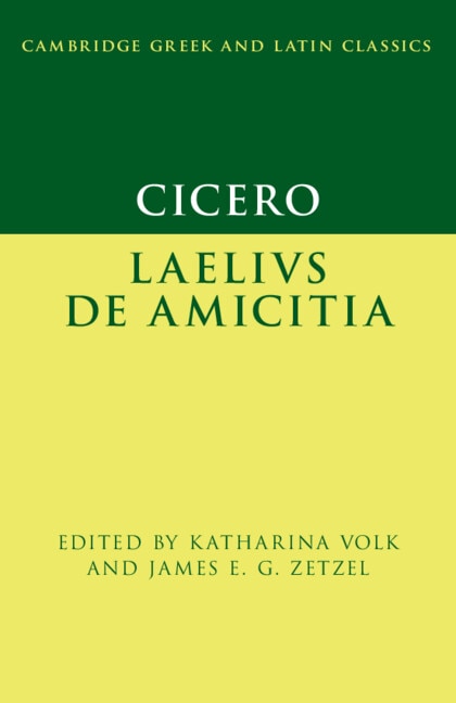 Front cover_Cicero: Laelius de amicitia