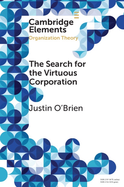 Front cover_The Search For The Virtuous Corporation