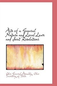 Couverture_Acts of a General Nature and Local Laws and Joint Resolutions